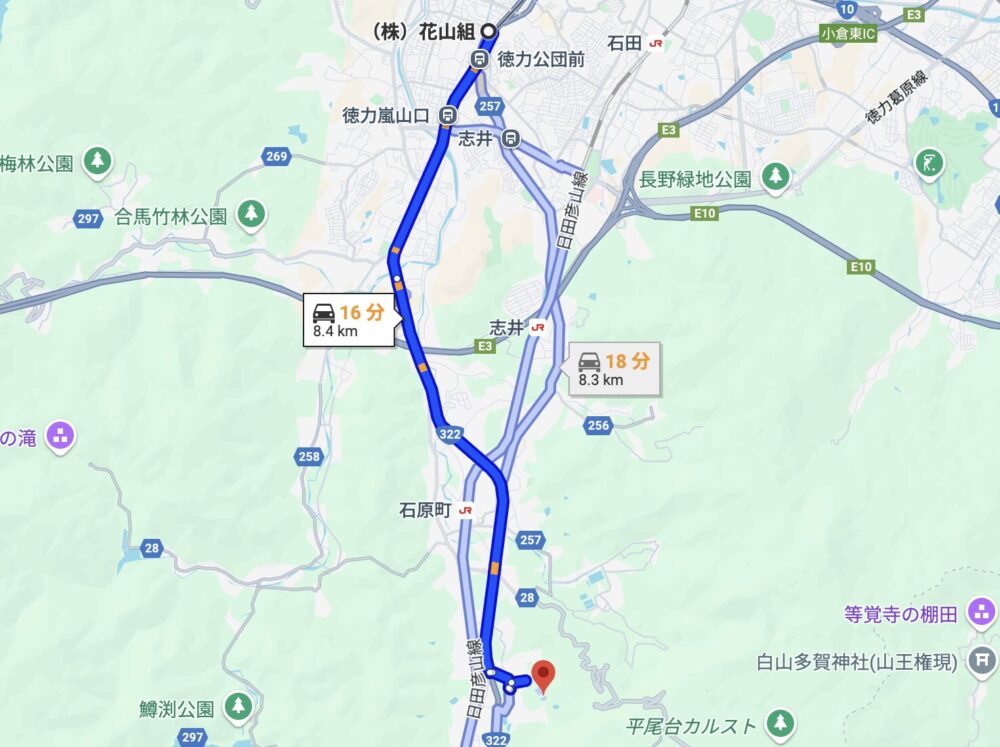 事件現場の地図